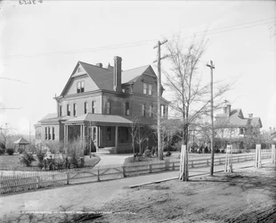Résidence de Booker T. Washington, Institut Tuskegee, vers 1906 (photo n/b)