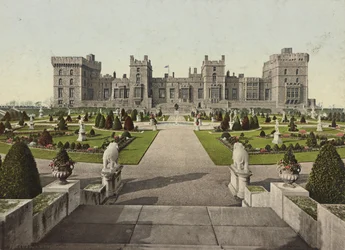 Terrasse Est du château de Windsor, vers 1900