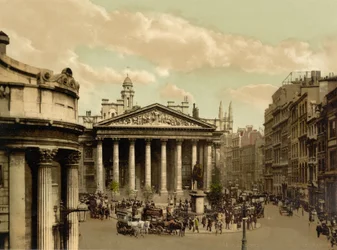 Bourse royale, Londres, vers 1890-1900 (photochromie)