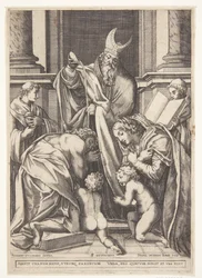 Le baptême de Saint Eustache
