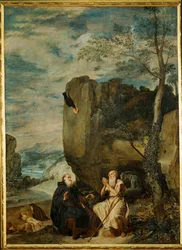 Saint Antoine le Grand et Saint Paul, le premier ermite, vers 1642 (peinture sur toile)