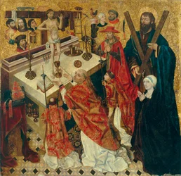 Messe de saint Grégoire le Grand - actif 1482-1500 - avant 1480 - 168 x 168 - Museu Nacional d