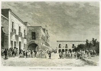 Palais municipal de Valladolid. Gravure par Lancelot pour illustrer l