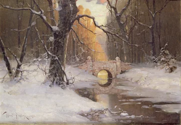 Paysage de rivière boisée