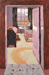 Strathraich Sitting Room (huile sur carton)