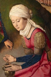 Église paroissiale (Parochiekerk Sint-Pieter). Peinture. La Cène. Dirk Bouts. 1464-1468. (détail)