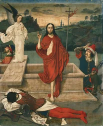 La résurrection du Christ, vers 1455 (détrempe sur lin)