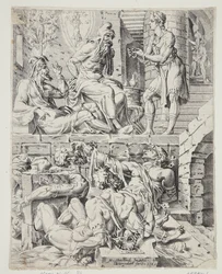 Joseph interprétant les rêves du majordome et du boulanger