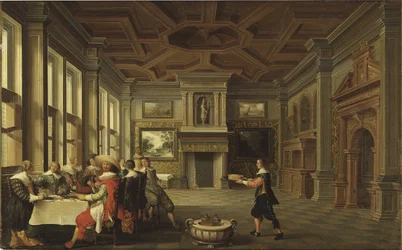 Dîner distingué dans un intérieur