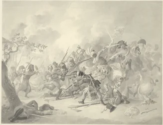 Combat dans un village