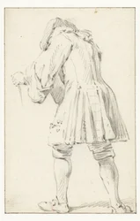 Soldat debout, vu de dos