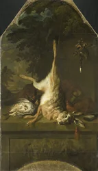 Nature morte avec lièvre mort et perdrix