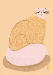 Un chat tout douillet en pull
