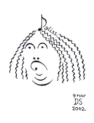 Glisstering Hair" - un visage dessiné à l