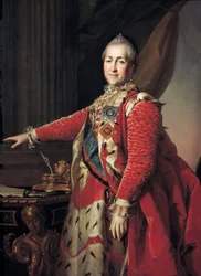 Catherine la Grande, impératrice de Russie, 1782.