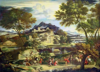 Rencontre de David et Abigail (huile sur toile)