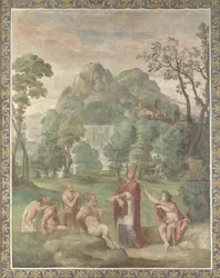 Le jugement de Midas Fresque de la Villa Aldobrandini, 1617-1618