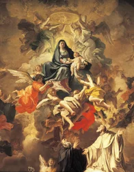 Gloire avec saints et anges (détail)