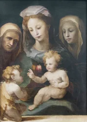 Madone et Enfant avec les Saints Jean, Élisabeth et Catherine de Sienne 1540-50