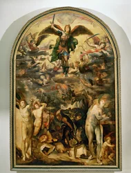 La chute des anges rebelles ... (peinture sur toile)