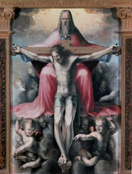 Triptyque de la Trinité, panneau central : la Trinité (détail)