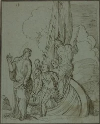 Christ marchant sur l