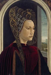 Italien : Portrait présumé de Clarice Orsini, épouse de Laurent le Magnifique Portrait présumé de Clarisse Orsini (1453-1488), épouse de Laurent le Magnifique