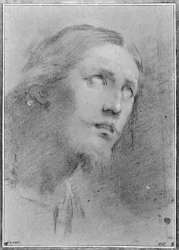 Tête du Christ, vue de trois quarts à droite