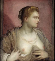 Lady Baring dévoilant son sein