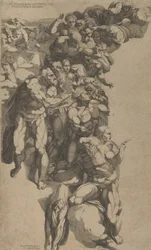 Groupe du Jugement Dernier, Saint Barthélemy, Saint Pierre et autres apôtres, 16ème siècle