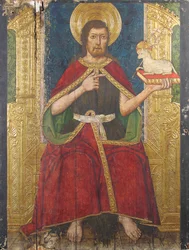 Panneau avec Saint Jean-Baptiste En Trône du Retable, 15e siècle