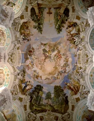 Fresque décorant le dôme du monastère de Schussenried par l