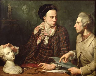 Autoportrait avec Dominique Herment (1730-77) 1769