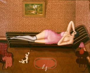 Sieste estivale (Femme allongée)