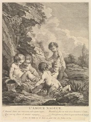 Enfant nageant, vers 1741