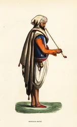 Marchand maure avec pipe à tabac, Algérie
