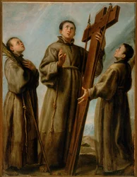 Trois martyrs franciscains du Japon (peinture sur toile)