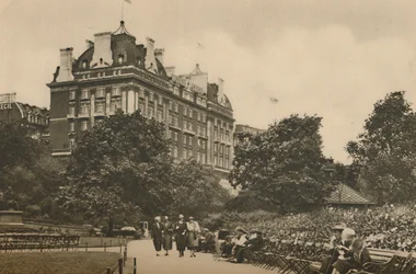 Section de la rue Villiers du jardin Victoria et vue de l