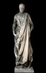 Habacuc, dit lo Zuccone, ou Élisée. Sculpture en marbre de Donatello (Donato di Niccolò di Betto Bardi)