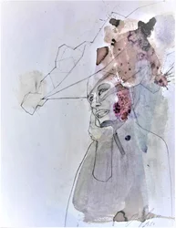 Portrait abstrait et pensif