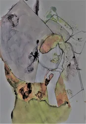 Femme pensive (abstraite)