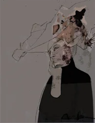 Femme pensive (abstraite)