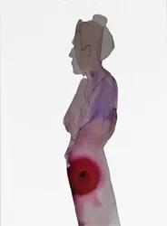 Figure rouge abstraite