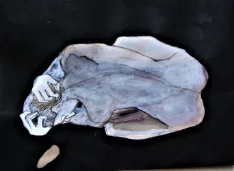 Figure bleue contemplative