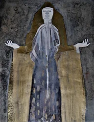 Figure dorée en méditation