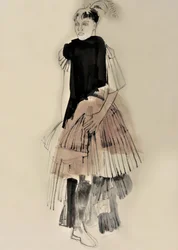 Illustration de mode haute couture