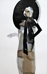 Une femme élégante avec un chapeau