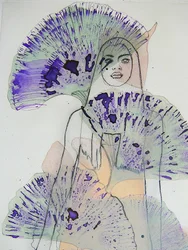 Portrait violet éthéré