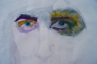 Visage abstrait et expressif