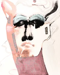Visage abstrait et mystérieux